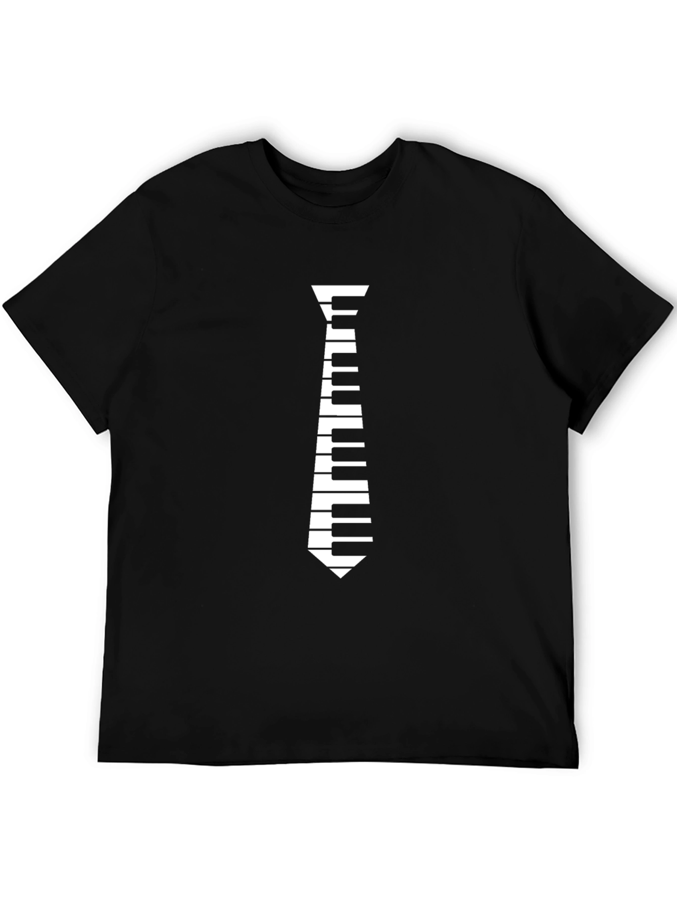 Piano Tie T-Shirt - Musicians Novelty Tee