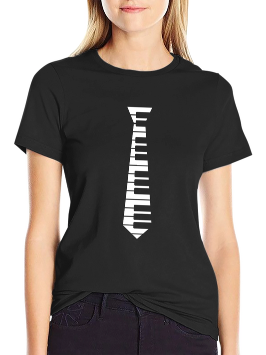 Piano Tie T-Shirt - Musicians Novelty Tee