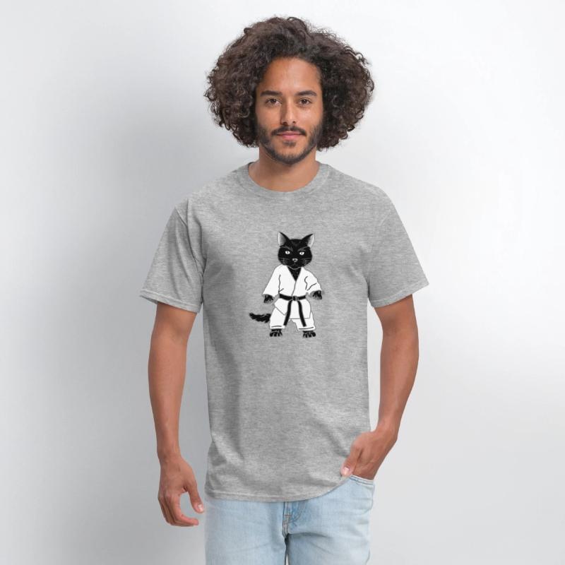 Karate Cat with Black Belt