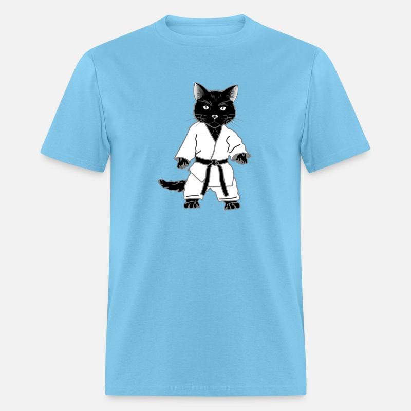 Karate Cat with Black Belt