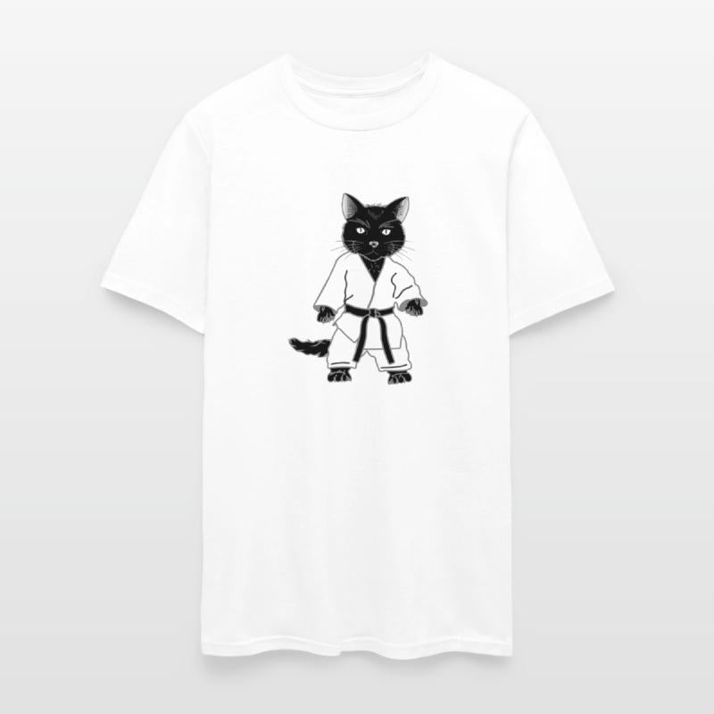 Karate Cat with Black Belt
