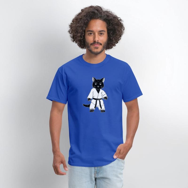Karate Cat with Black Belt