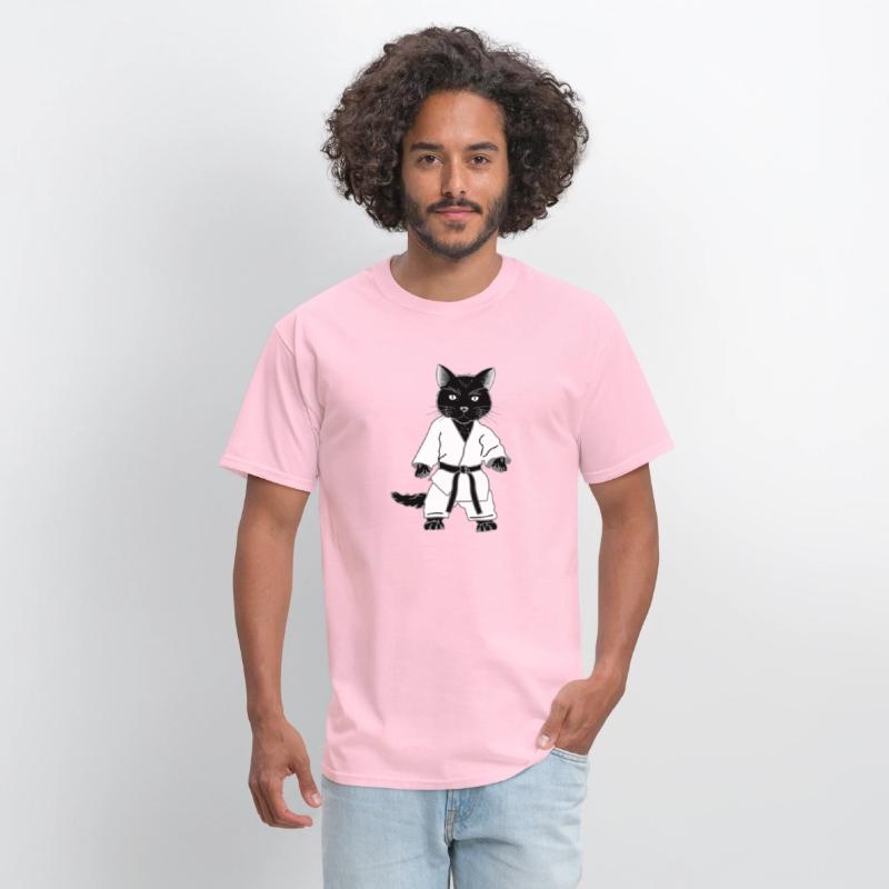 Karate Cat with Black Belt