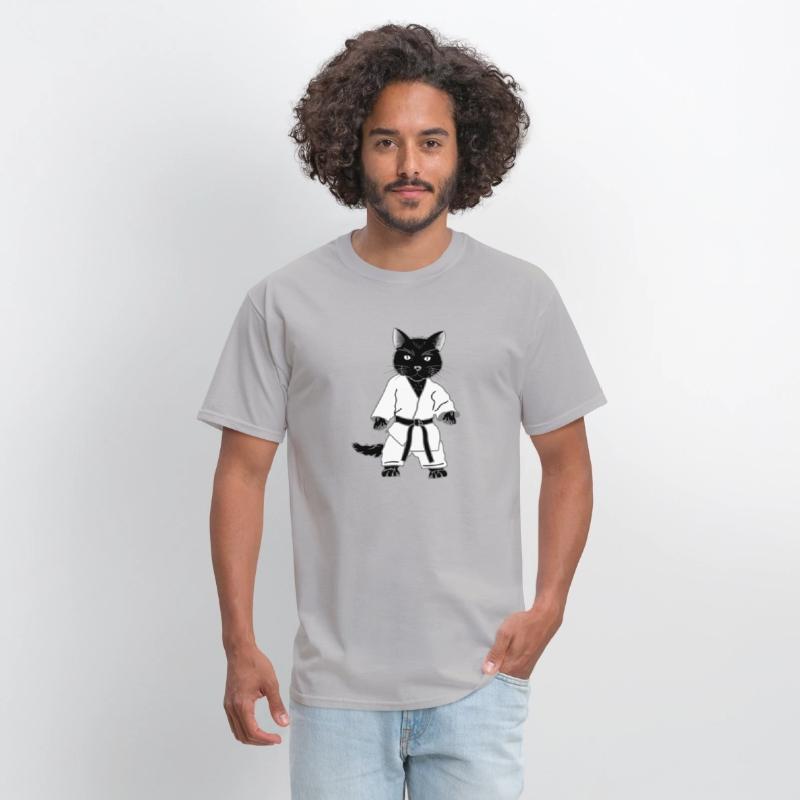 Karate Cat with Black Belt