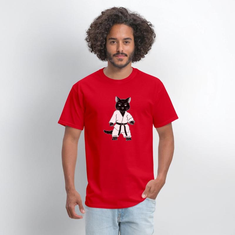 Karate Cat with Black Belt