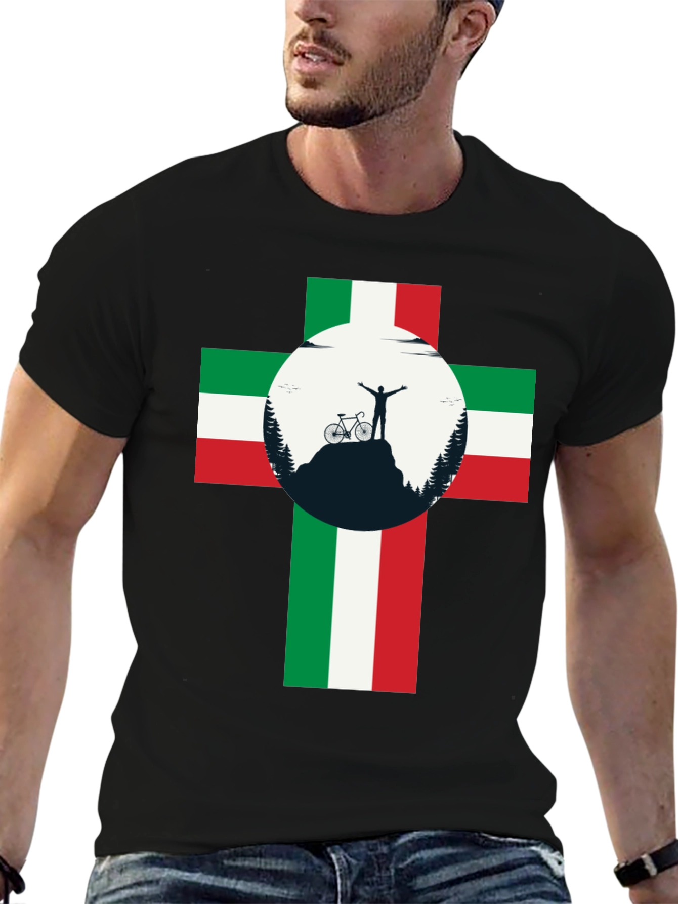 Italian Cyclist T-Shirt: Mountain Victory!