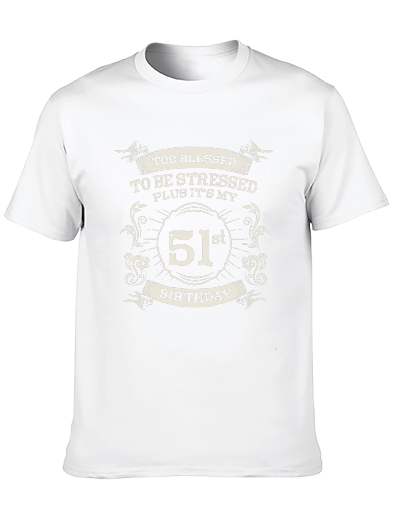 Too Blessed 51st Birthday Black T-Shirt
