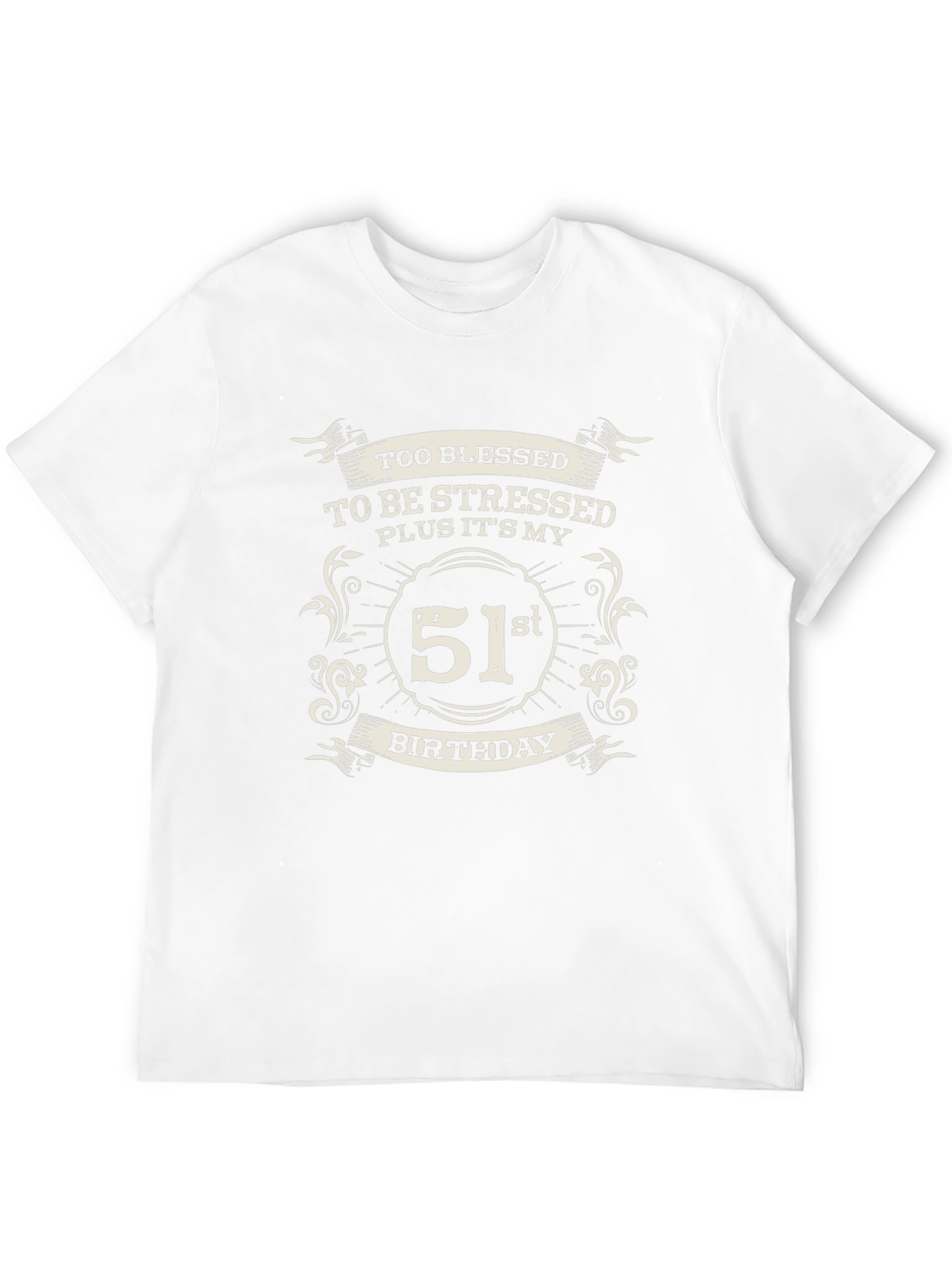Too Blessed 51st Birthday Black T-Shirt