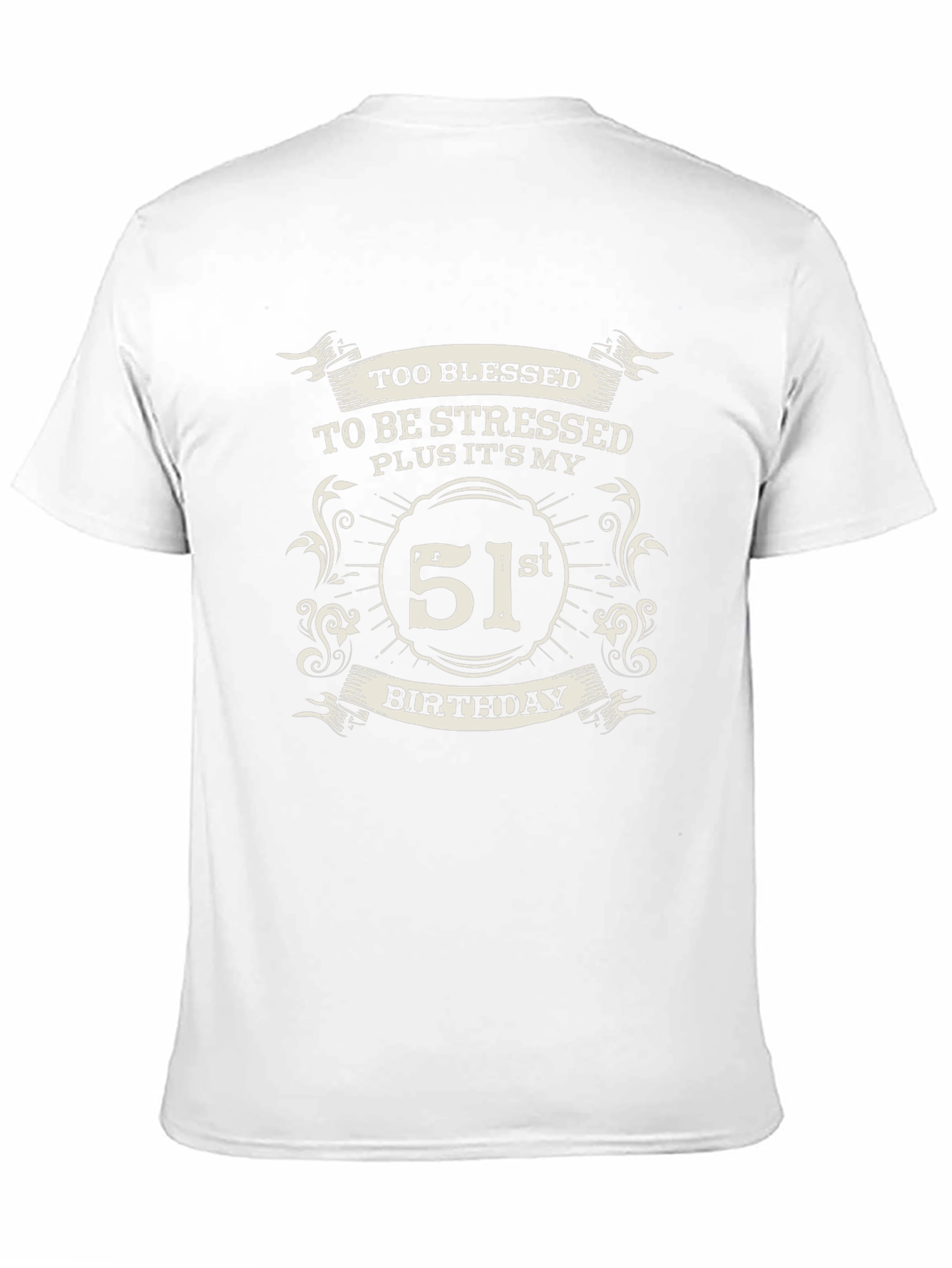Too Blessed 51st Birthday Black T-Shirt