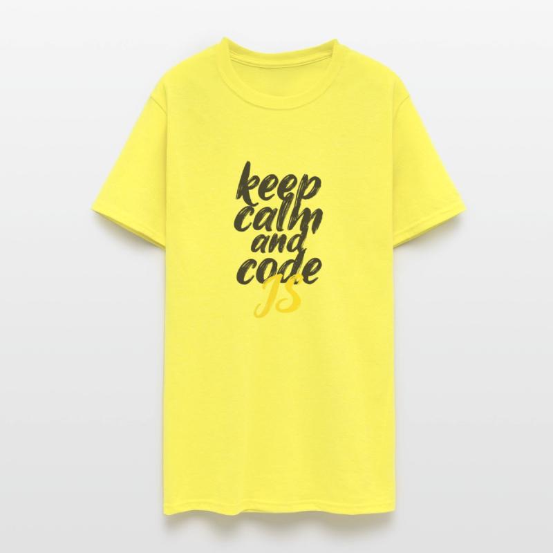 Keep Calm and Code JS - Gradient Yellow