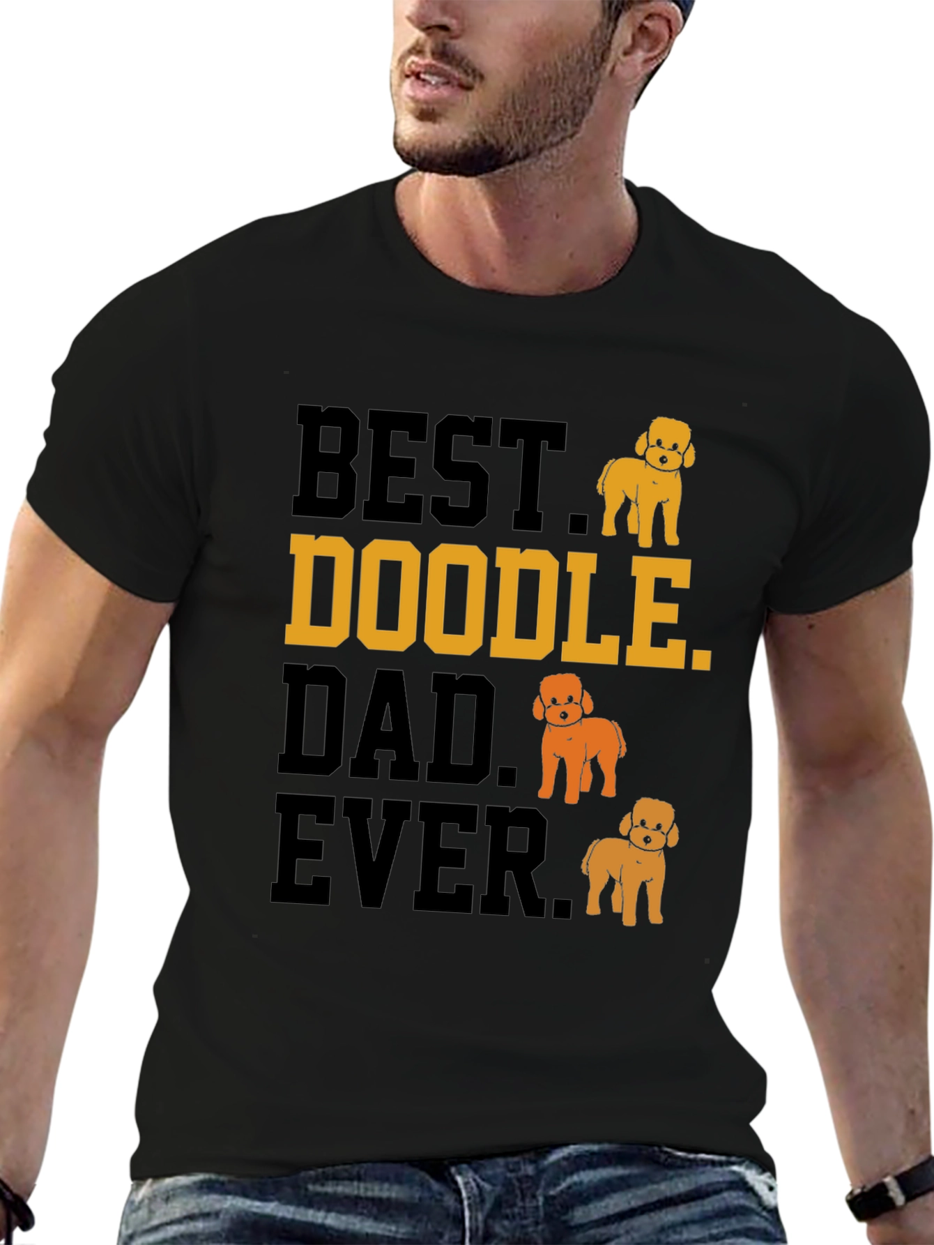 Best Doodle Dad Ever Graphic T-Shirt