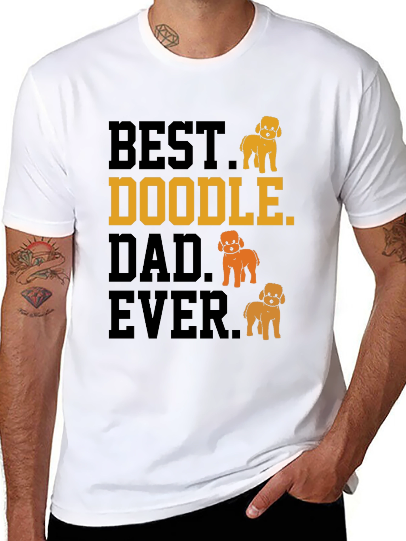 Best Doodle Dad Ever Graphic T-Shirt