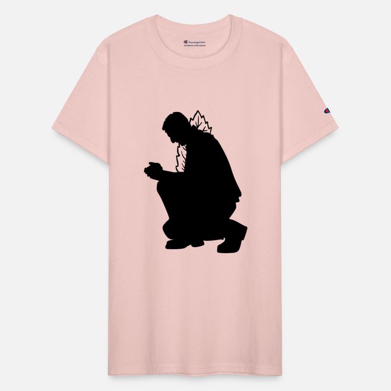 Kneeling Praying Man Silhouette
