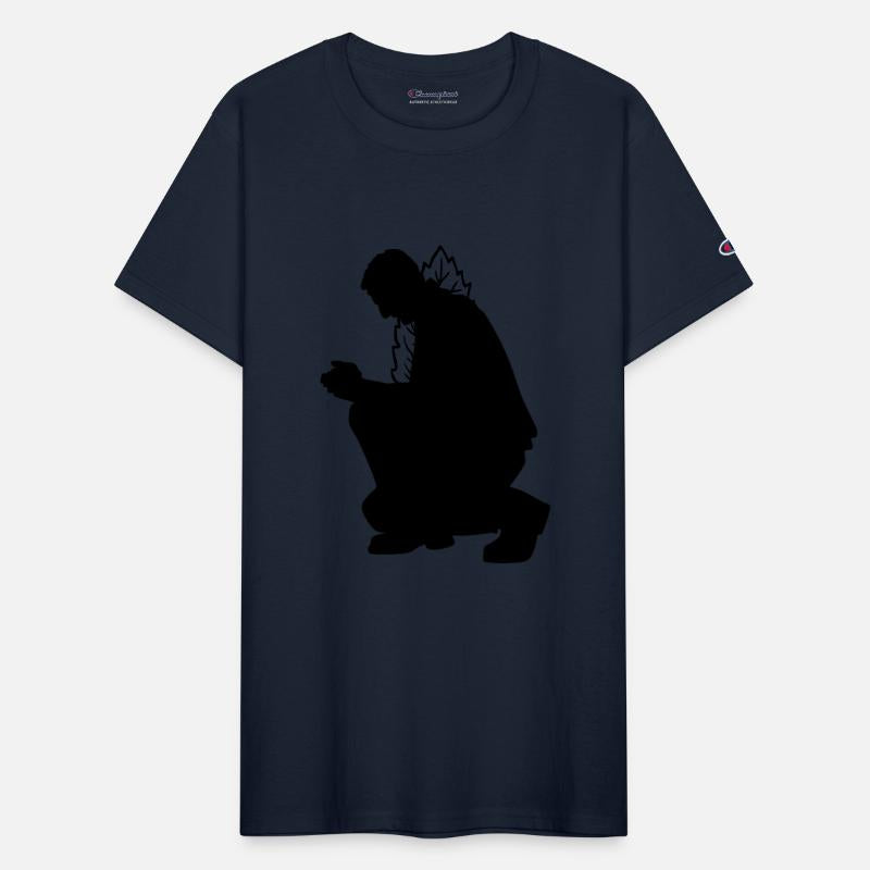 Kneeling Praying Man Silhouette
