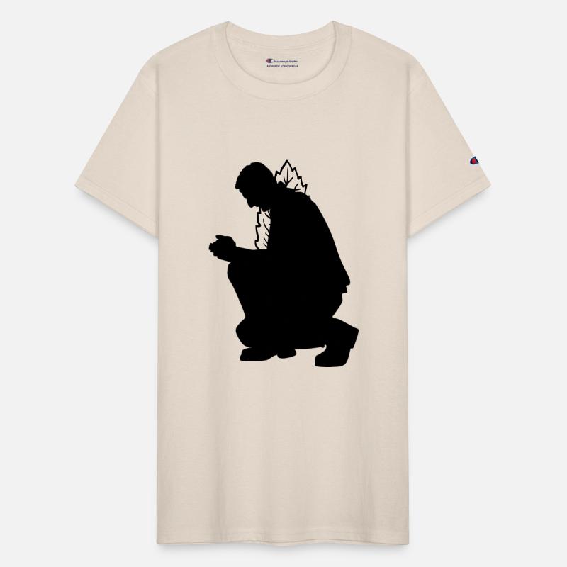 Kneeling Praying Man Silhouette