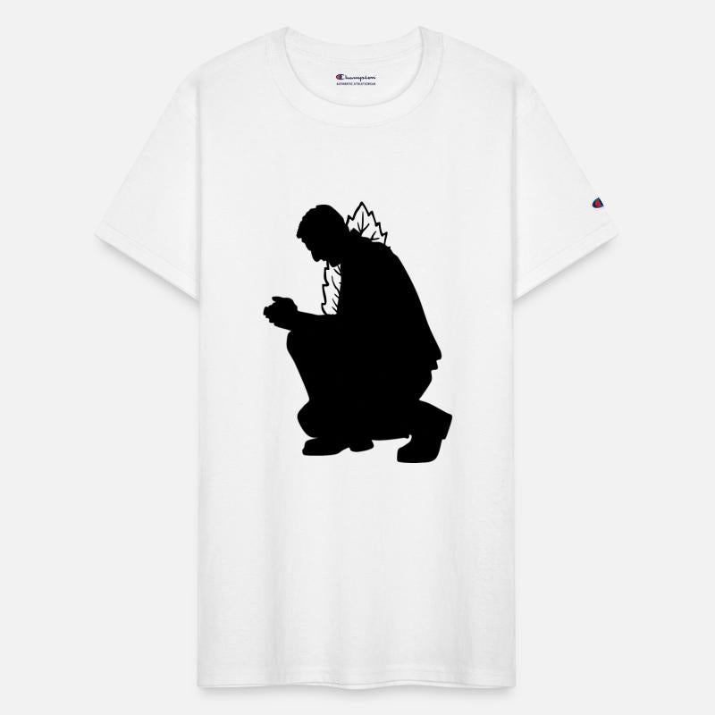 Kneeling Praying Man Silhouette