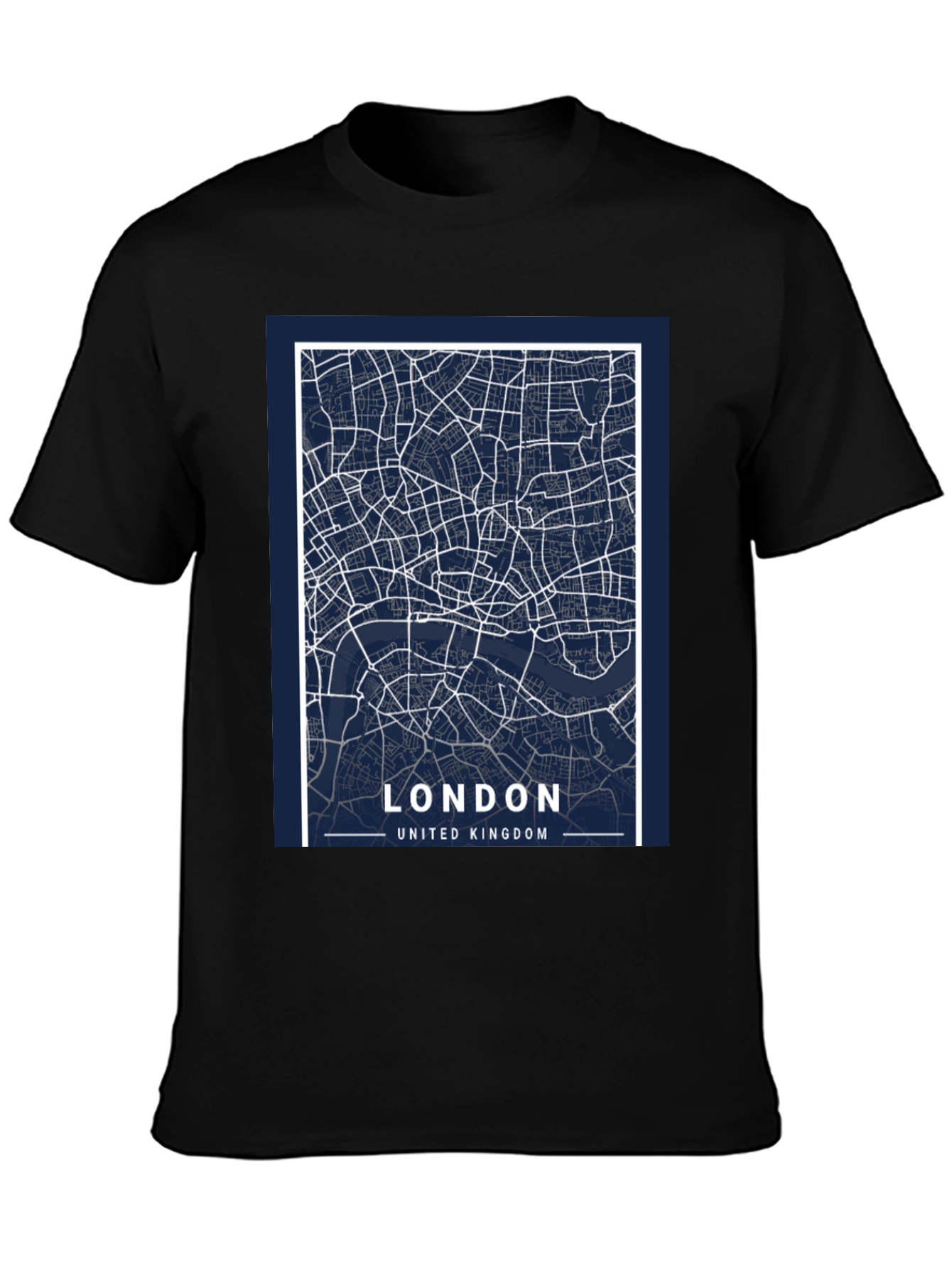 London Map Graphic T-Shirt - Black