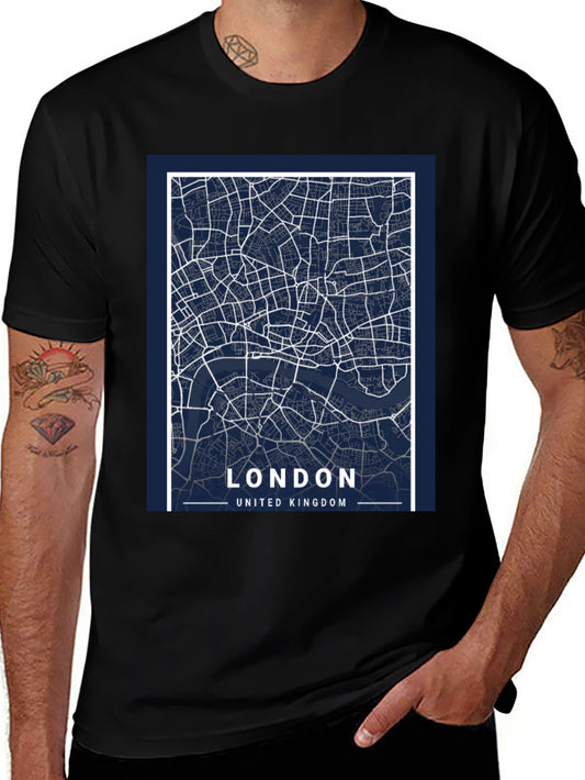 London Map Graphic T-Shirt - Black