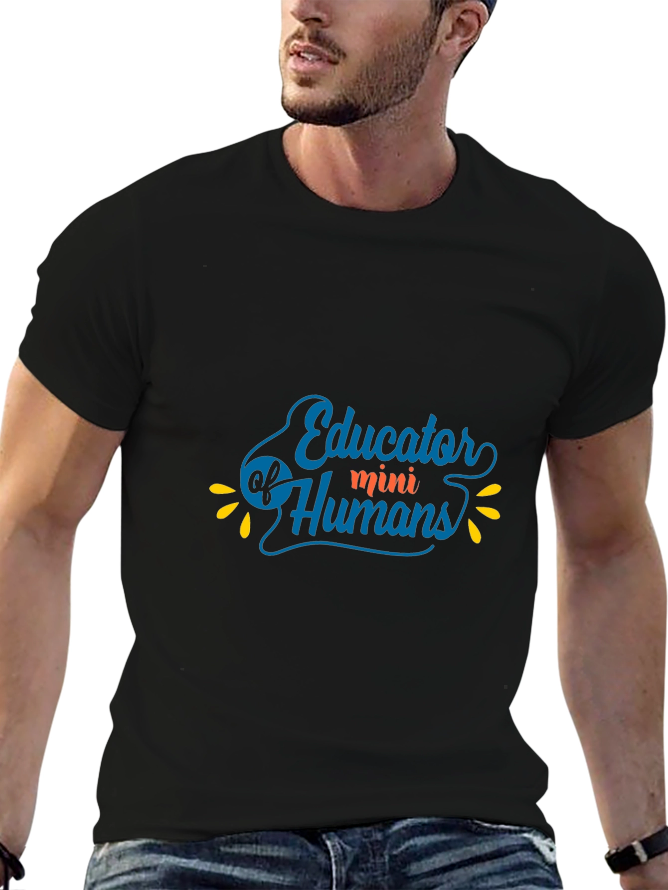 Educator of Mini Humans Black Graphic Tee