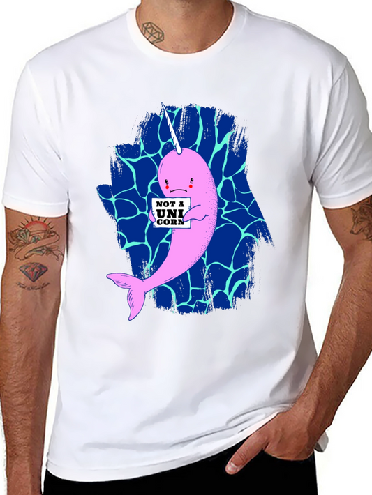 Not a Unicorn Narwhal Graphic Tee - Black Cotton Shirt