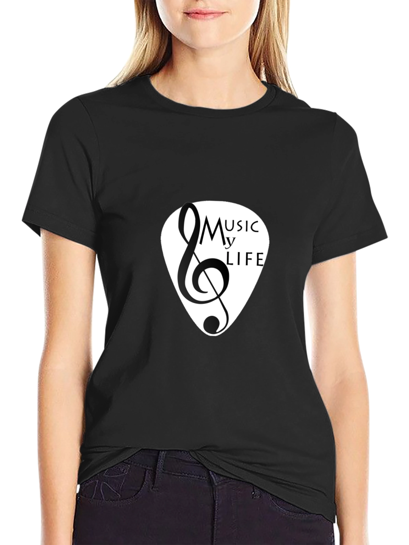 Music is My Life Black T-Shirt