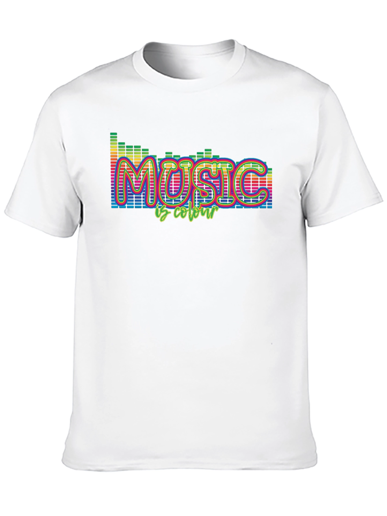 Music Is Colour T-Shirt - Black Cotton Tee
