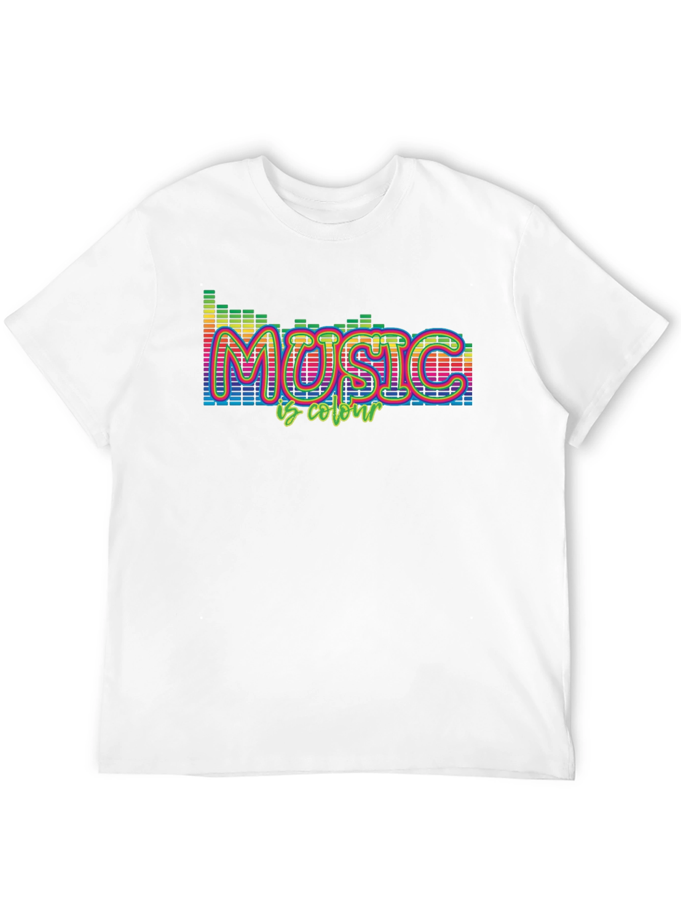 Music Is Colour T-Shirt - Black Cotton Tee