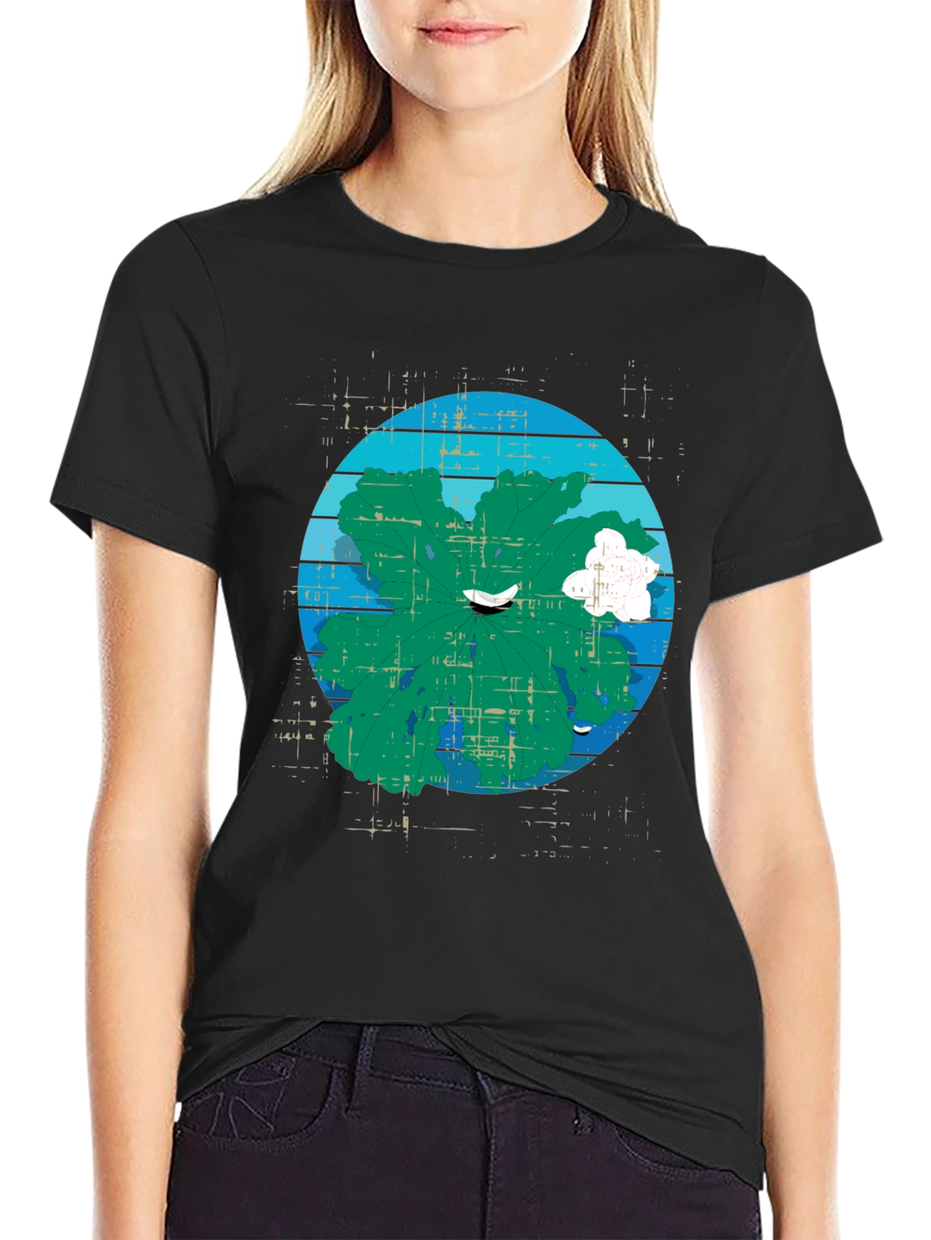 Nature Circle Graphic Tee - Stylish Casual Wear
