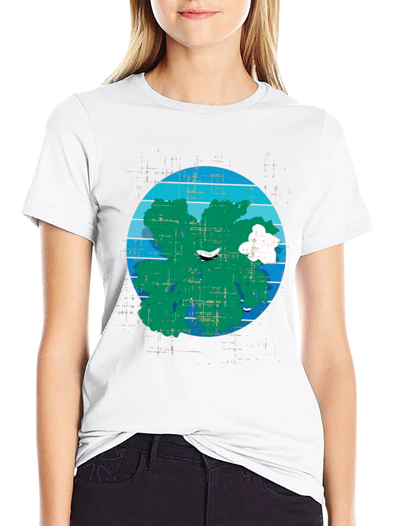 Nature Circle Graphic Tee - Stylish Casual Wear