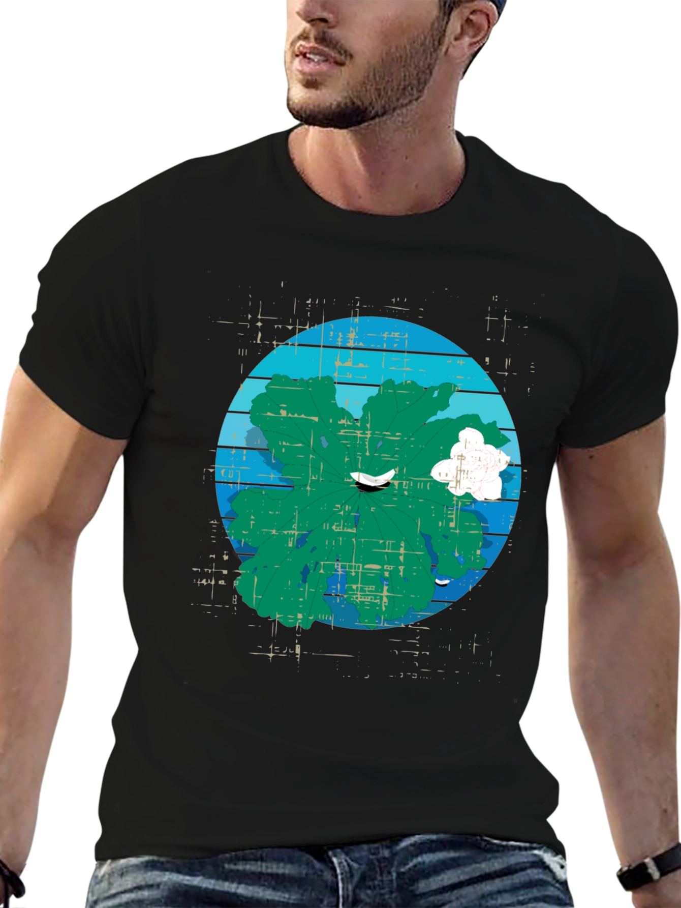 Nature Circle Graphic Tee - Stylish Casual Wear