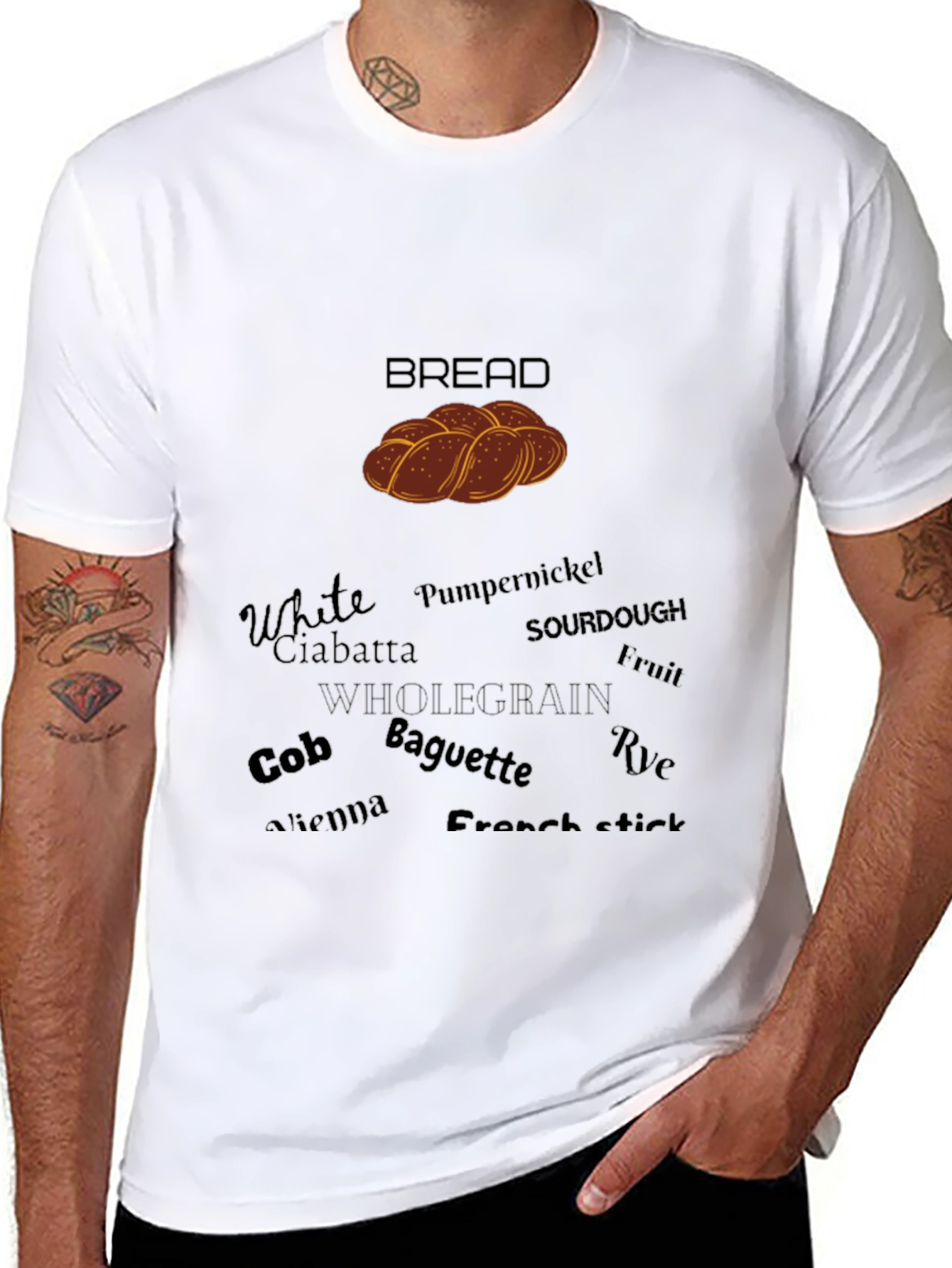 Bread Lovers T-Shirt: Whole Grain Baguette & More!