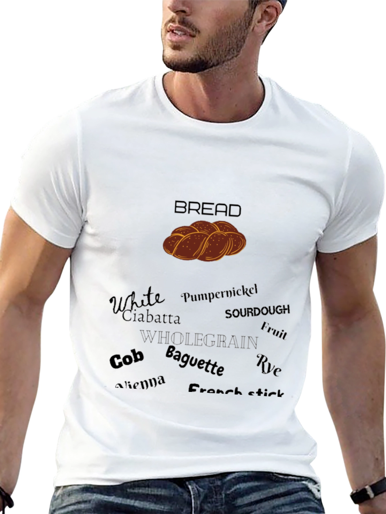 Bread Lovers T-Shirt: Whole Grain Baguette & More!