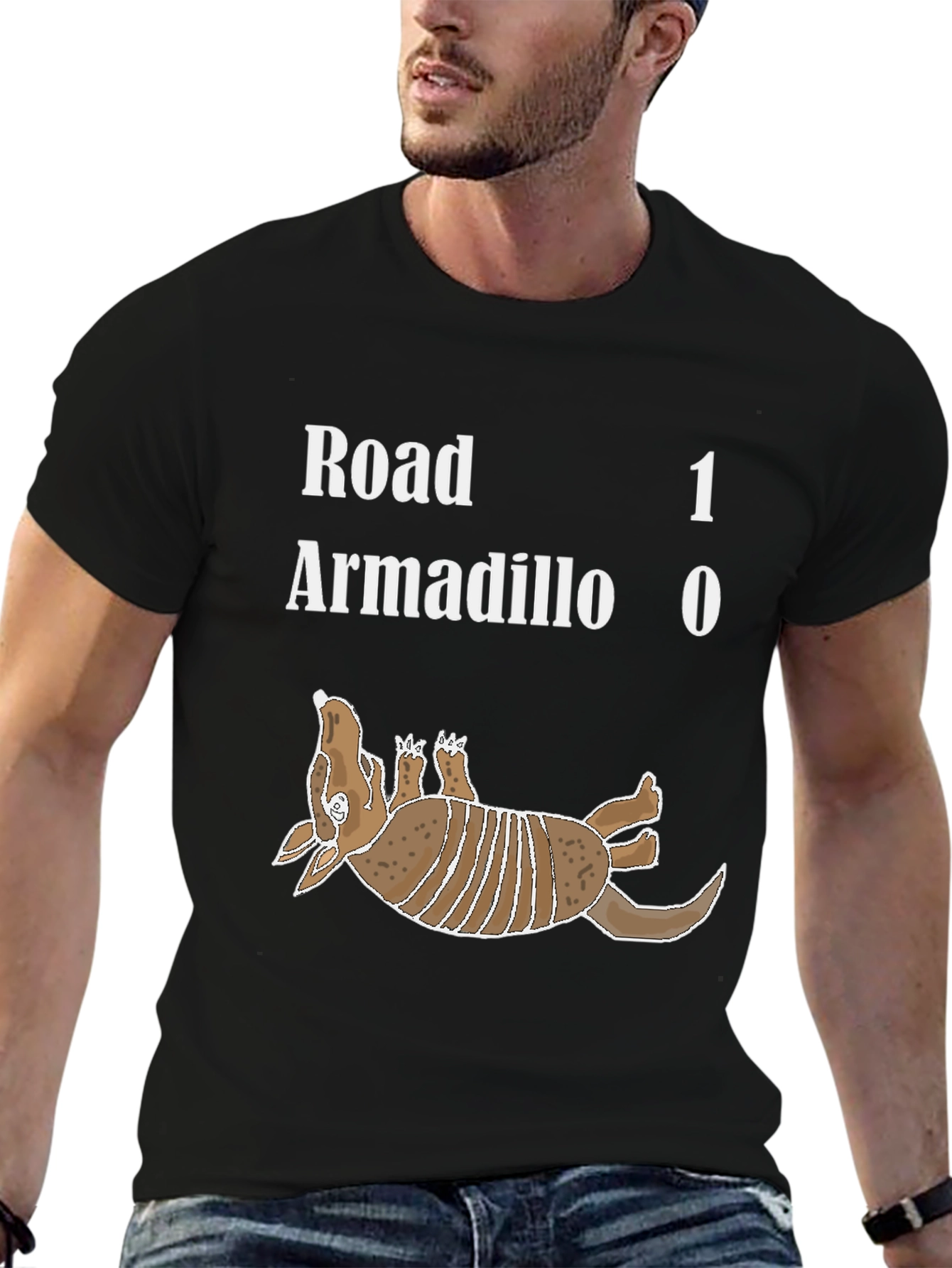 Road Armadillo Funny Graphic T-Shirt