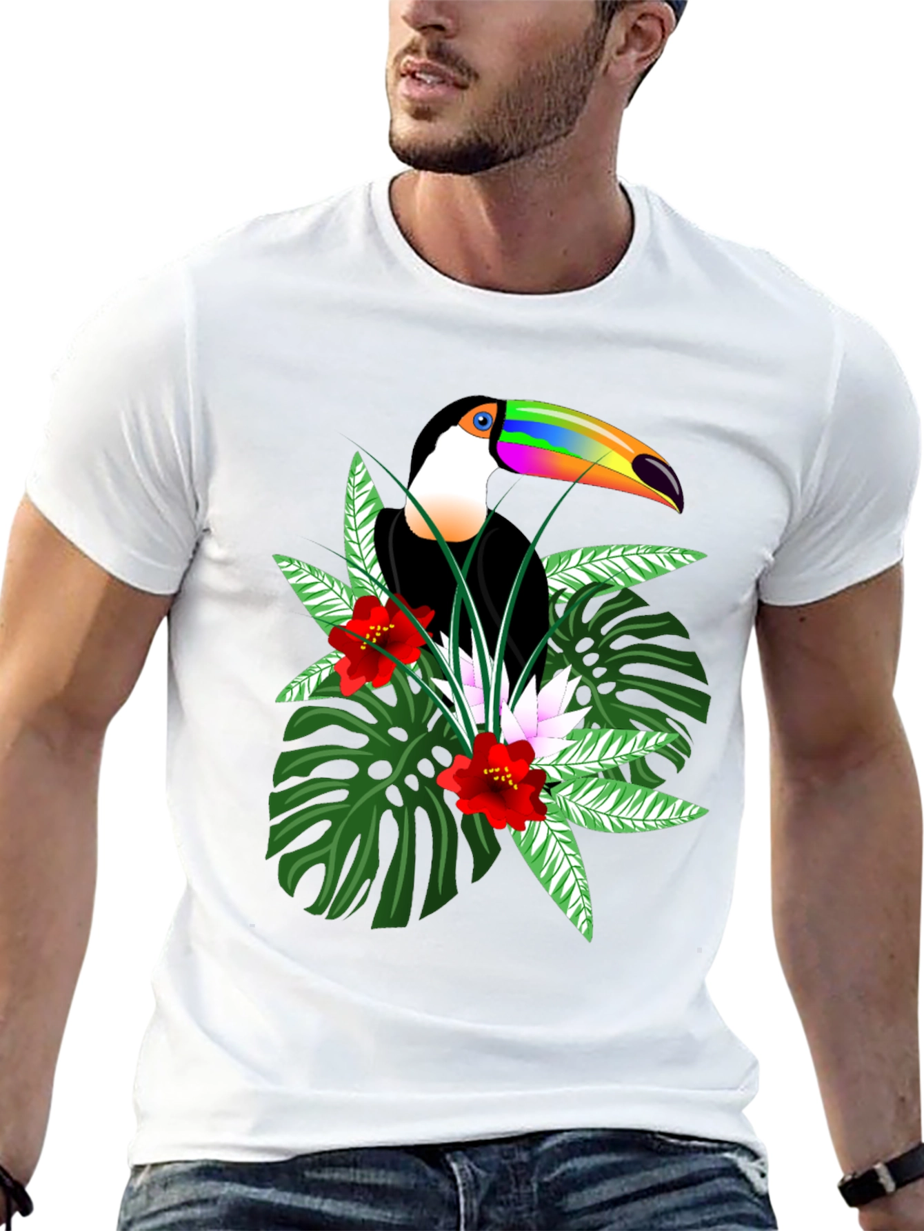 Tropical Toucan Graphic T-Shirt