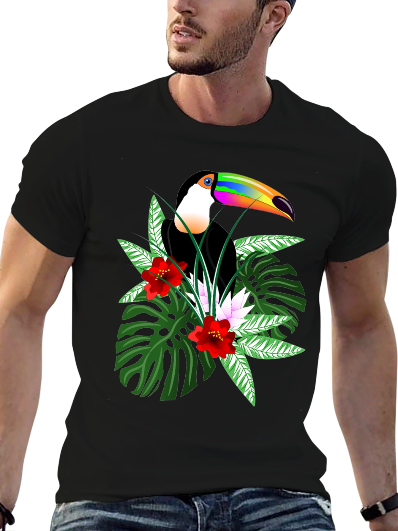 Tropical Toucan Graphic T-Shirt