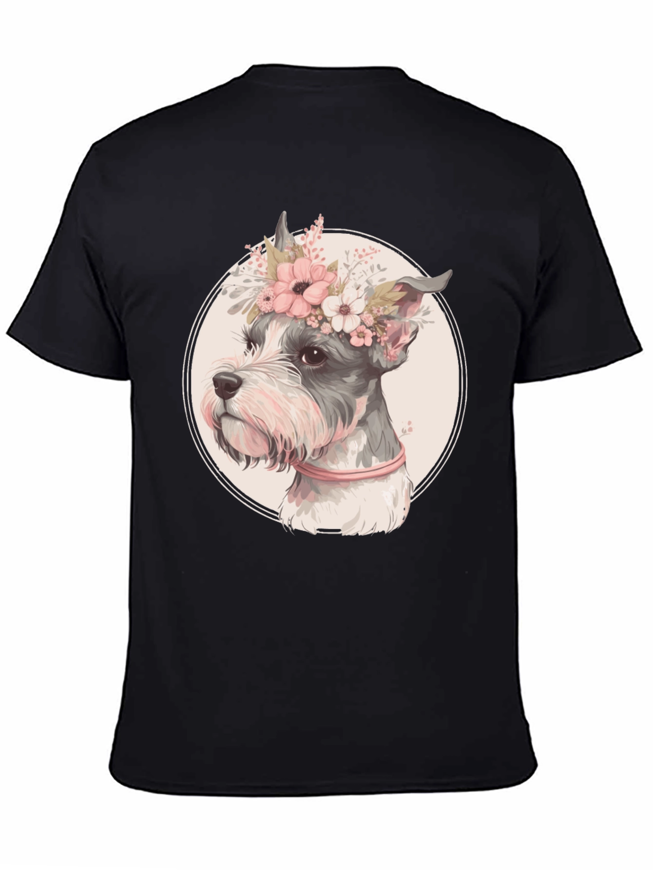 Dog with Flower Crown Graphic Tee