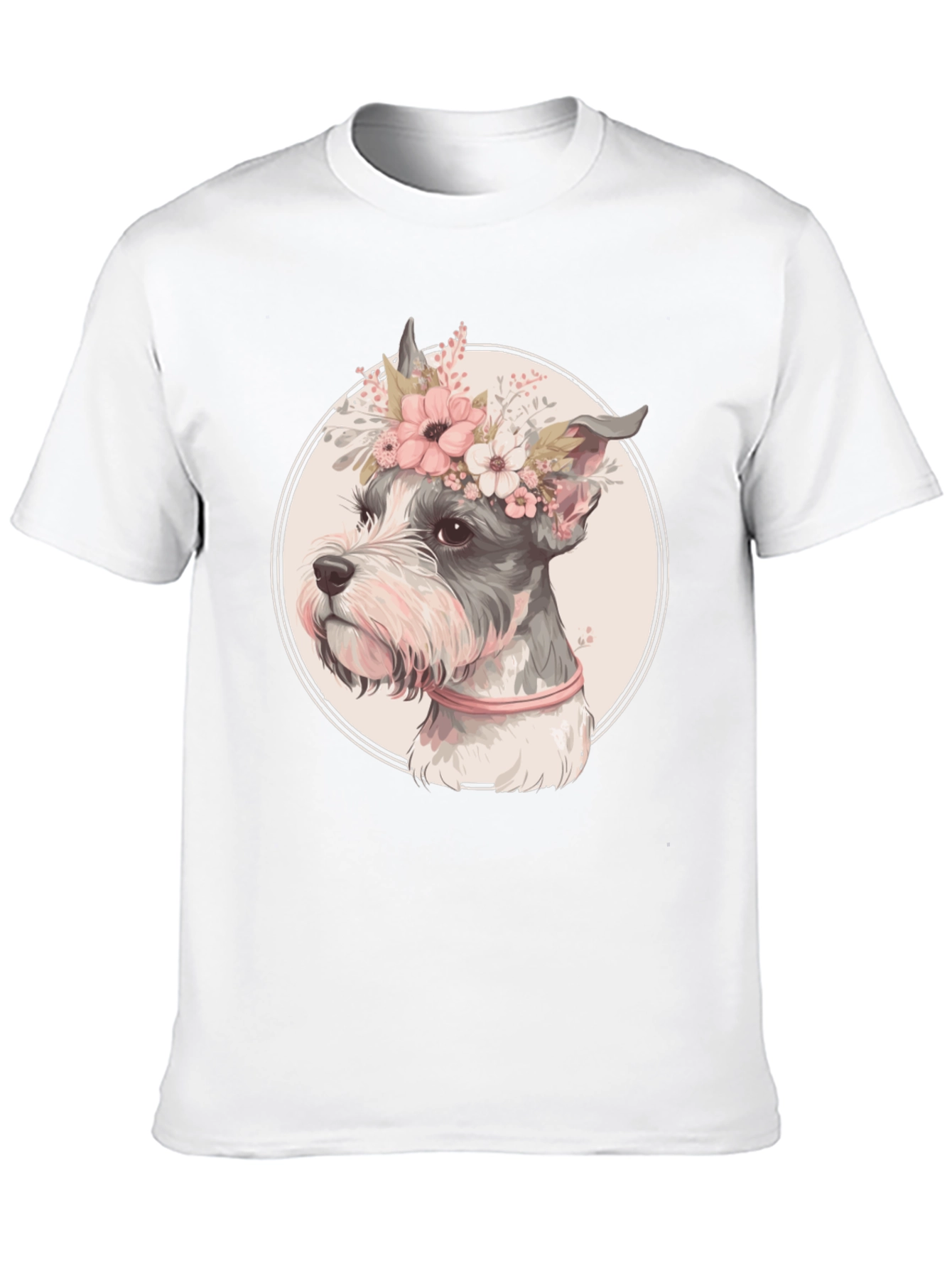 Dog with Flower Crown Graphic Tee