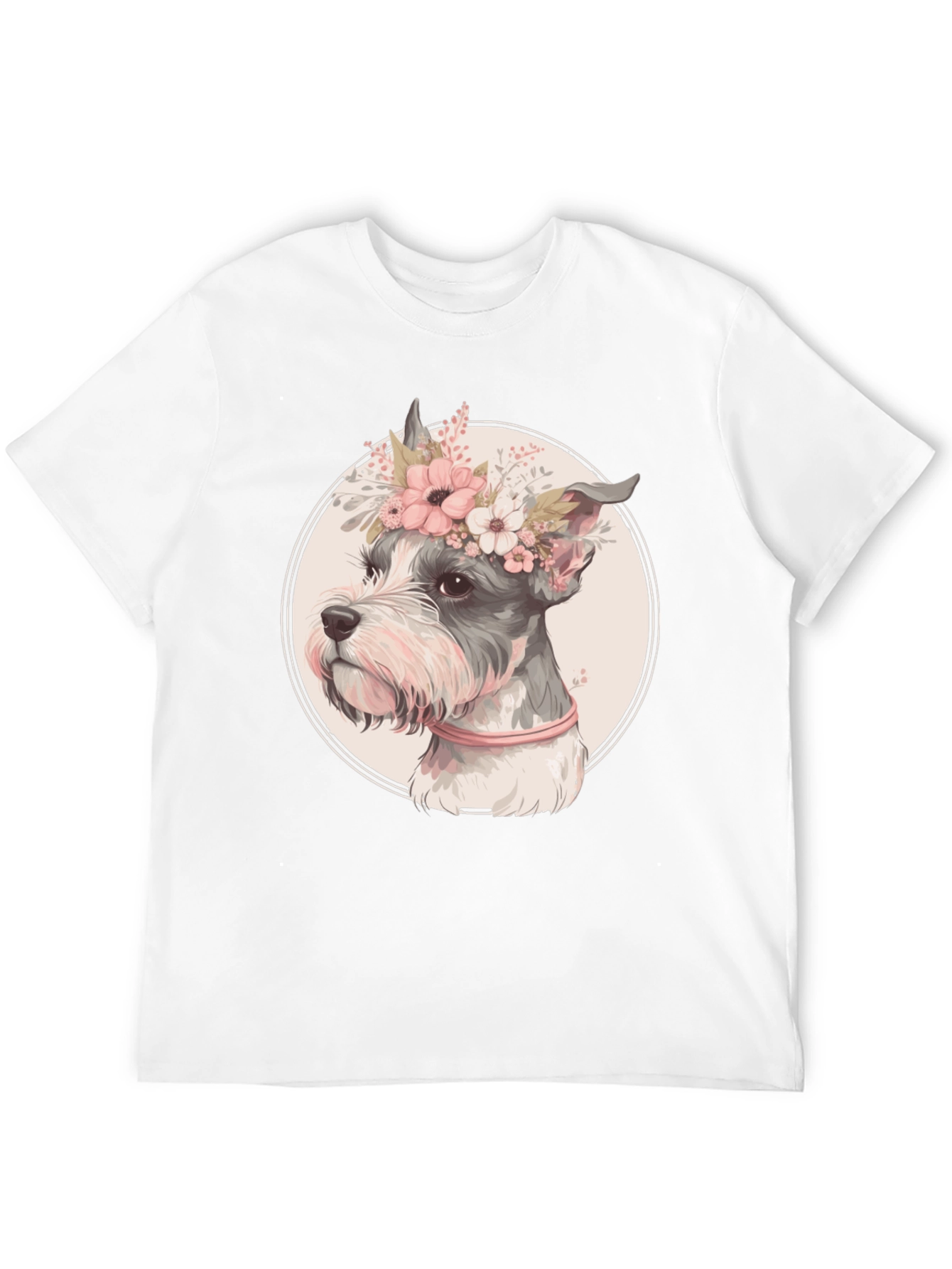 Dog with Flower Crown Graphic Tee