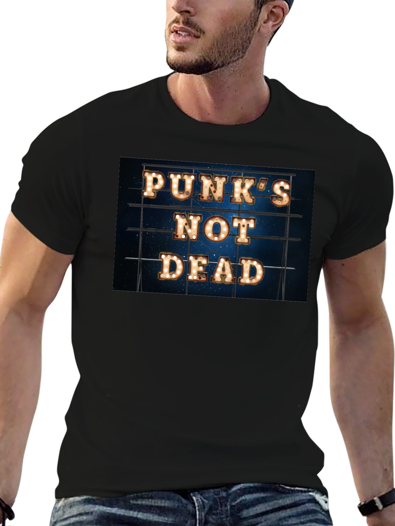 Punks Not Dead Black Graphic Tee