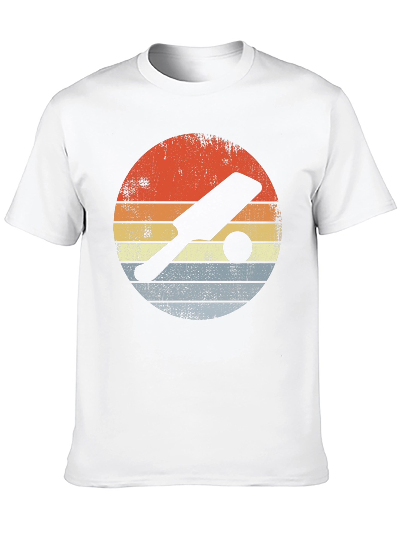 Retro Cricket Bat & Ball Graphic Tee