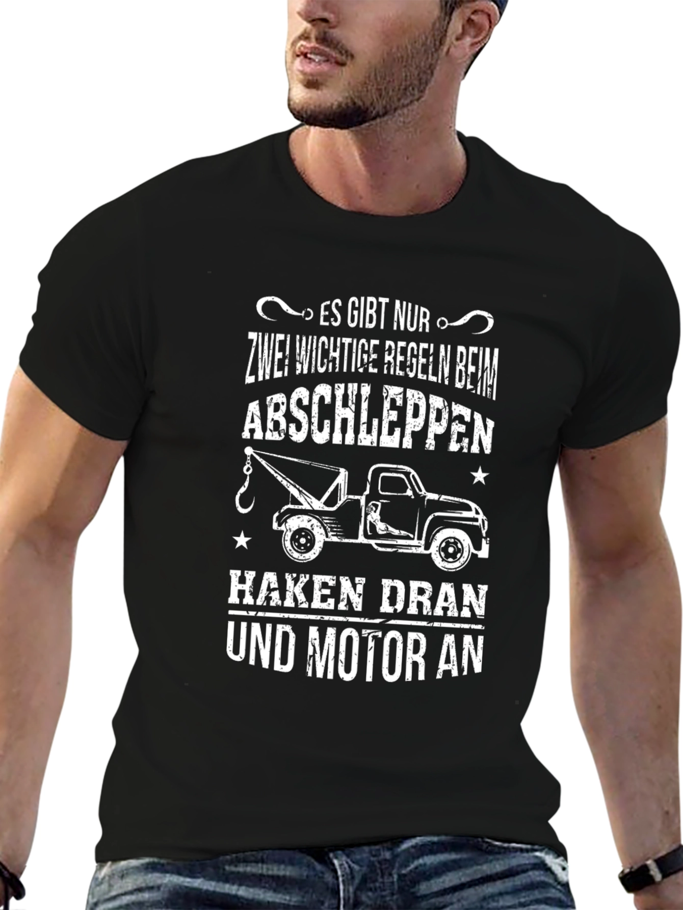 Tow Truck Rules T-Shirt - Hook On Engine On