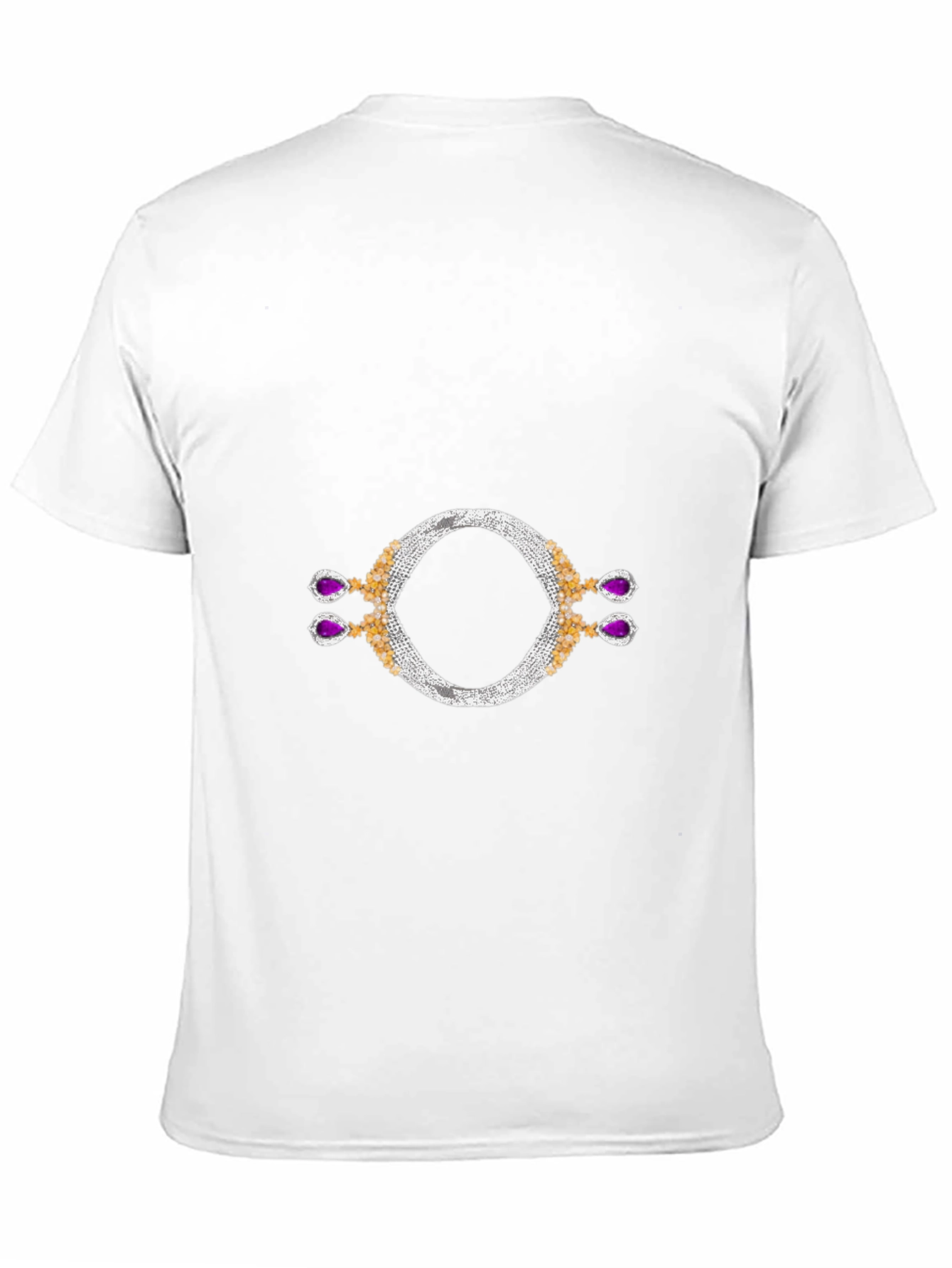 Black T-Shirt with Jewel Design