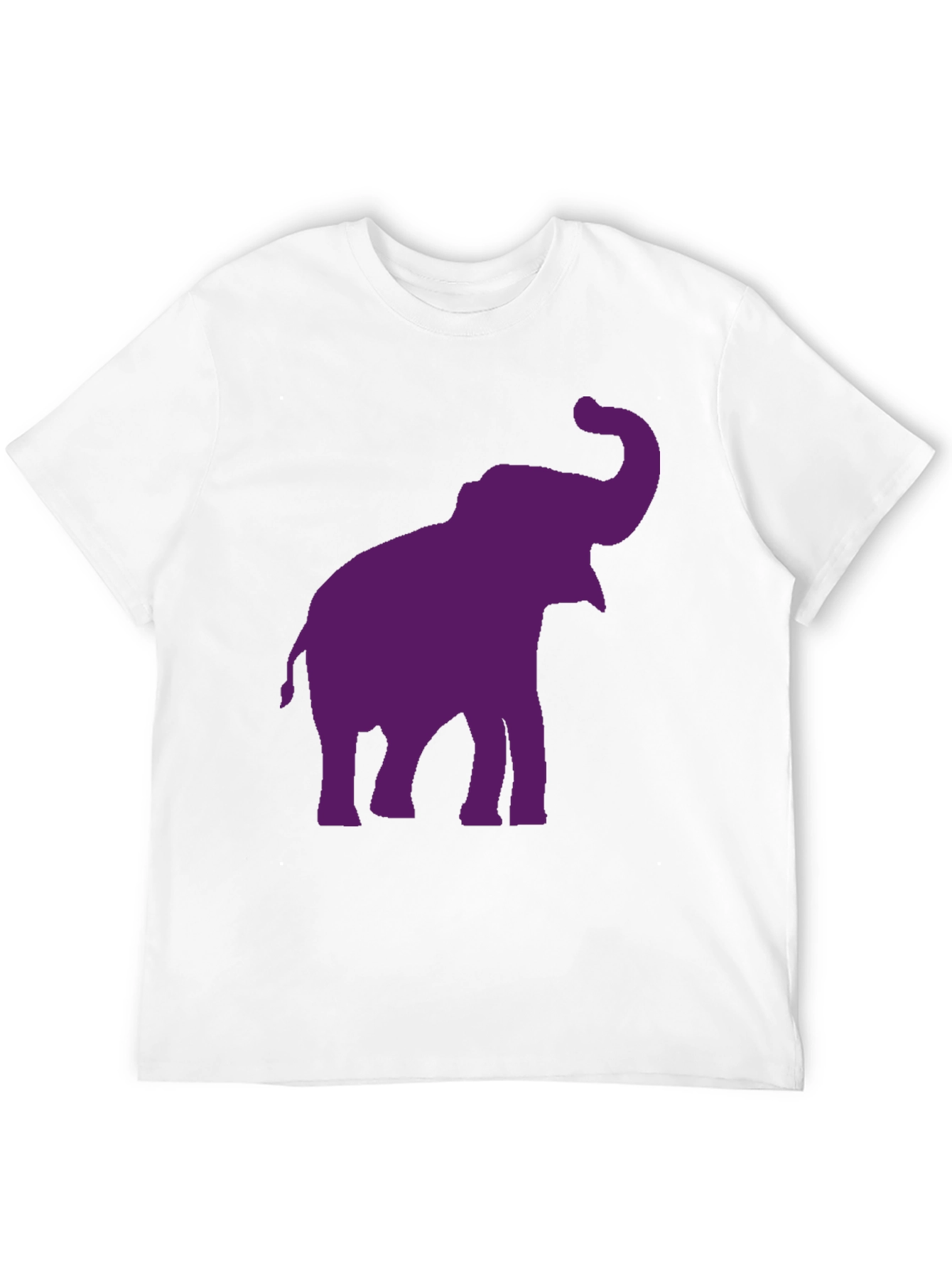 Elephant Graphic Tee - Black Cotton Casual Shirt