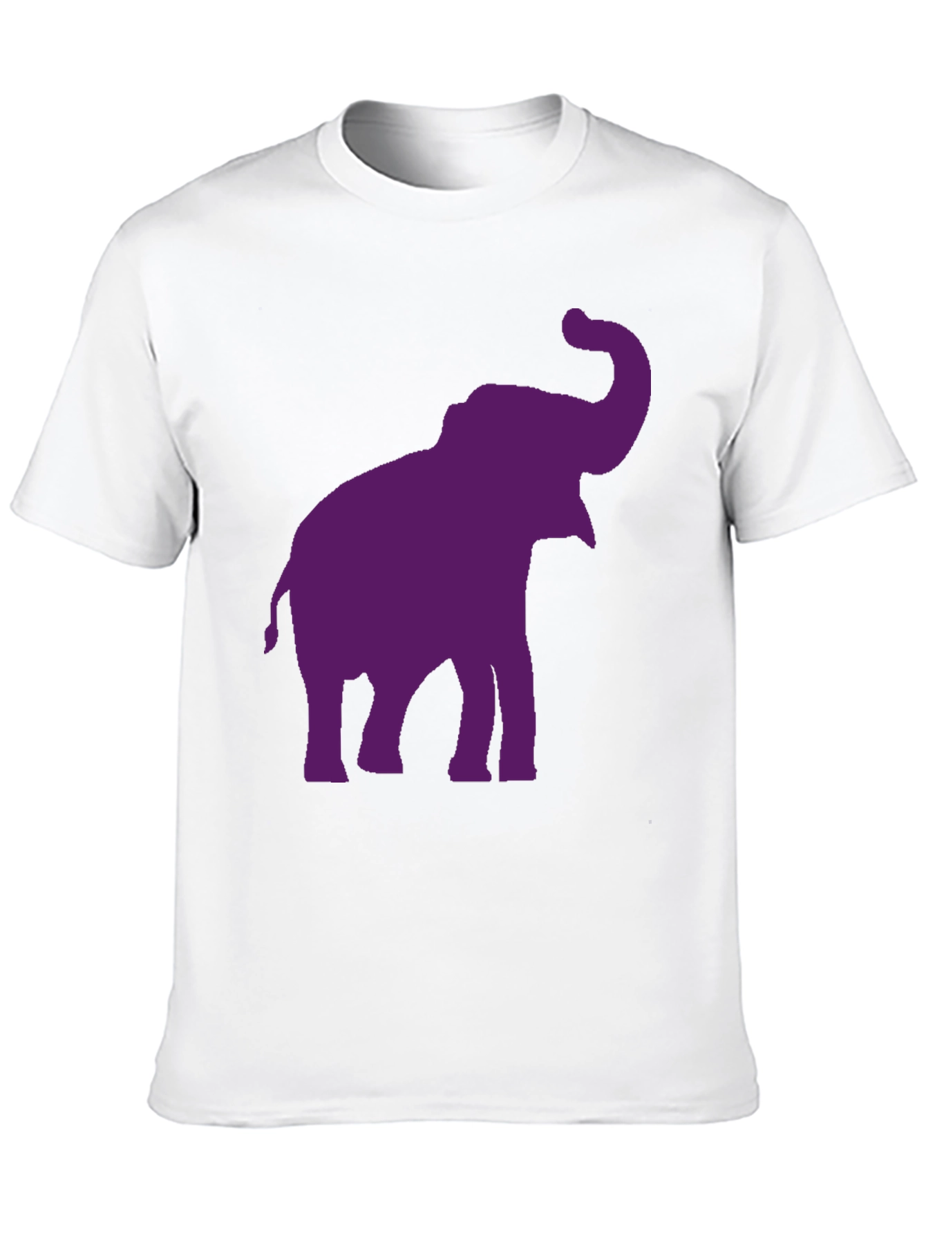 Elephant Graphic Tee - Black Cotton Casual Shirt