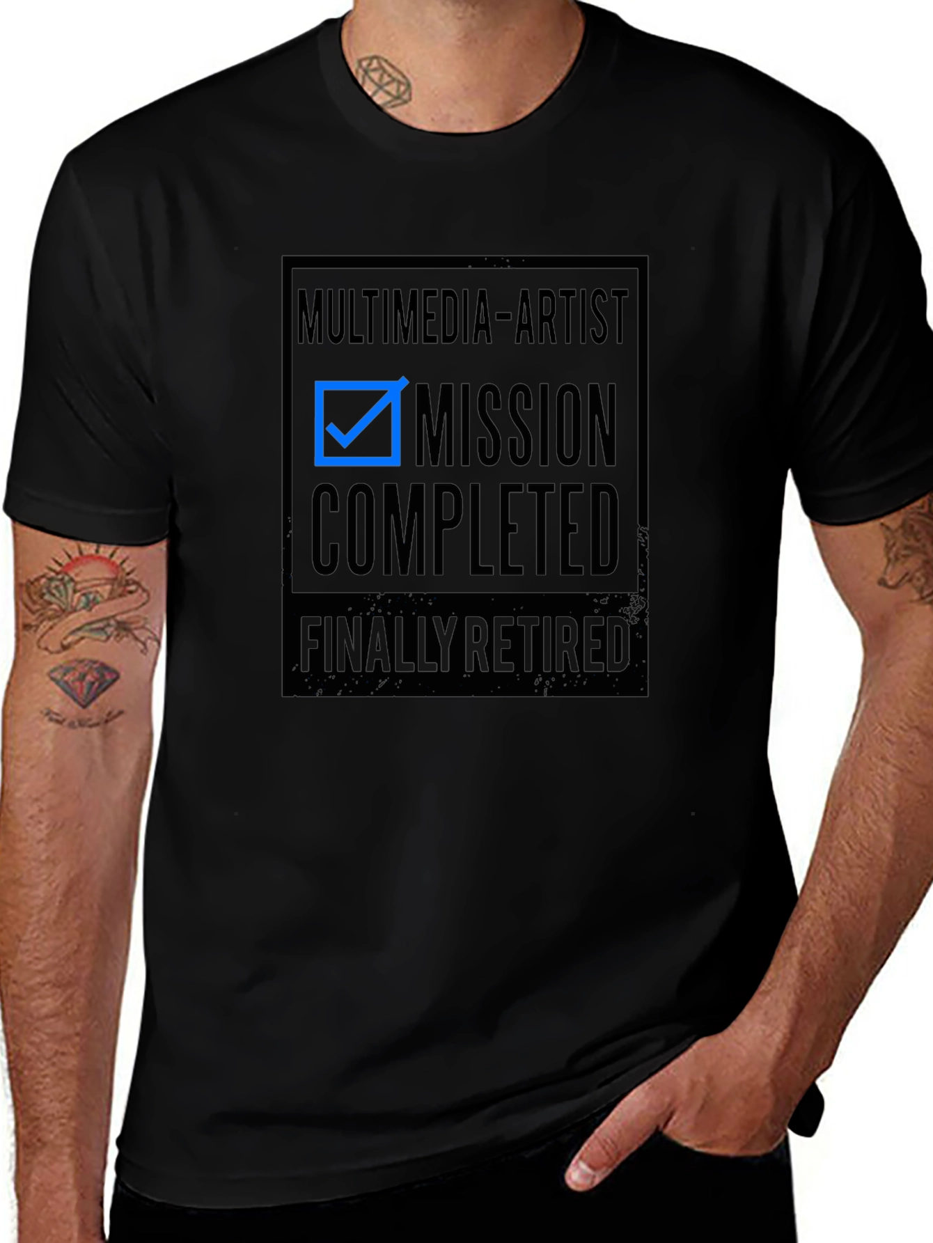 Multimedia Artist Mission Completed Retired T-Shirt