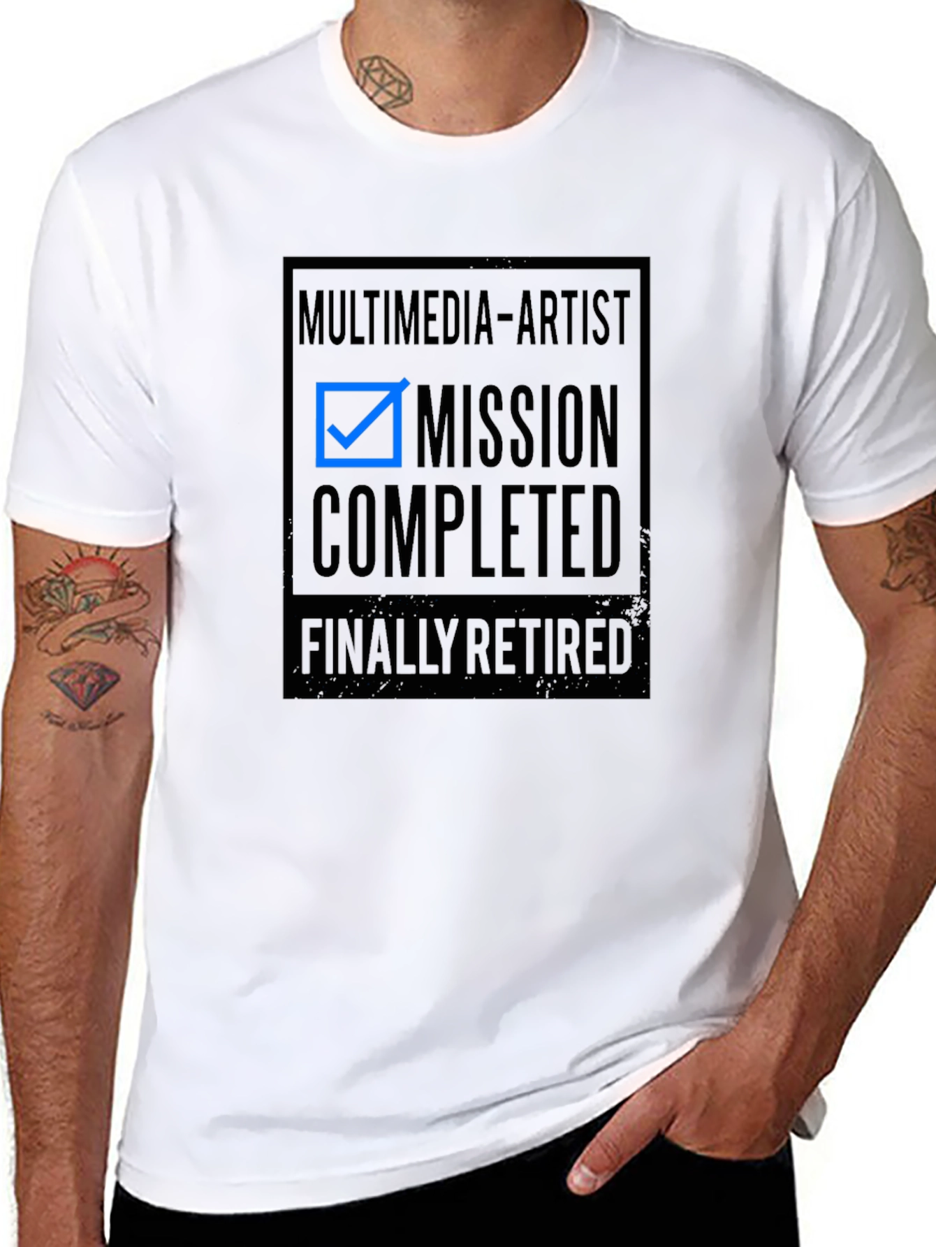 Multimedia Artist Mission Completed Retired T-Shirt