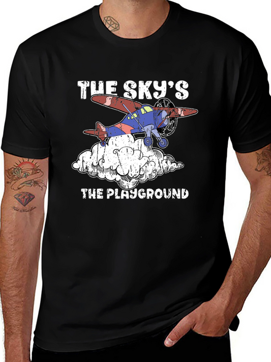 The Skys The Playground Black Graphic T-Shirt