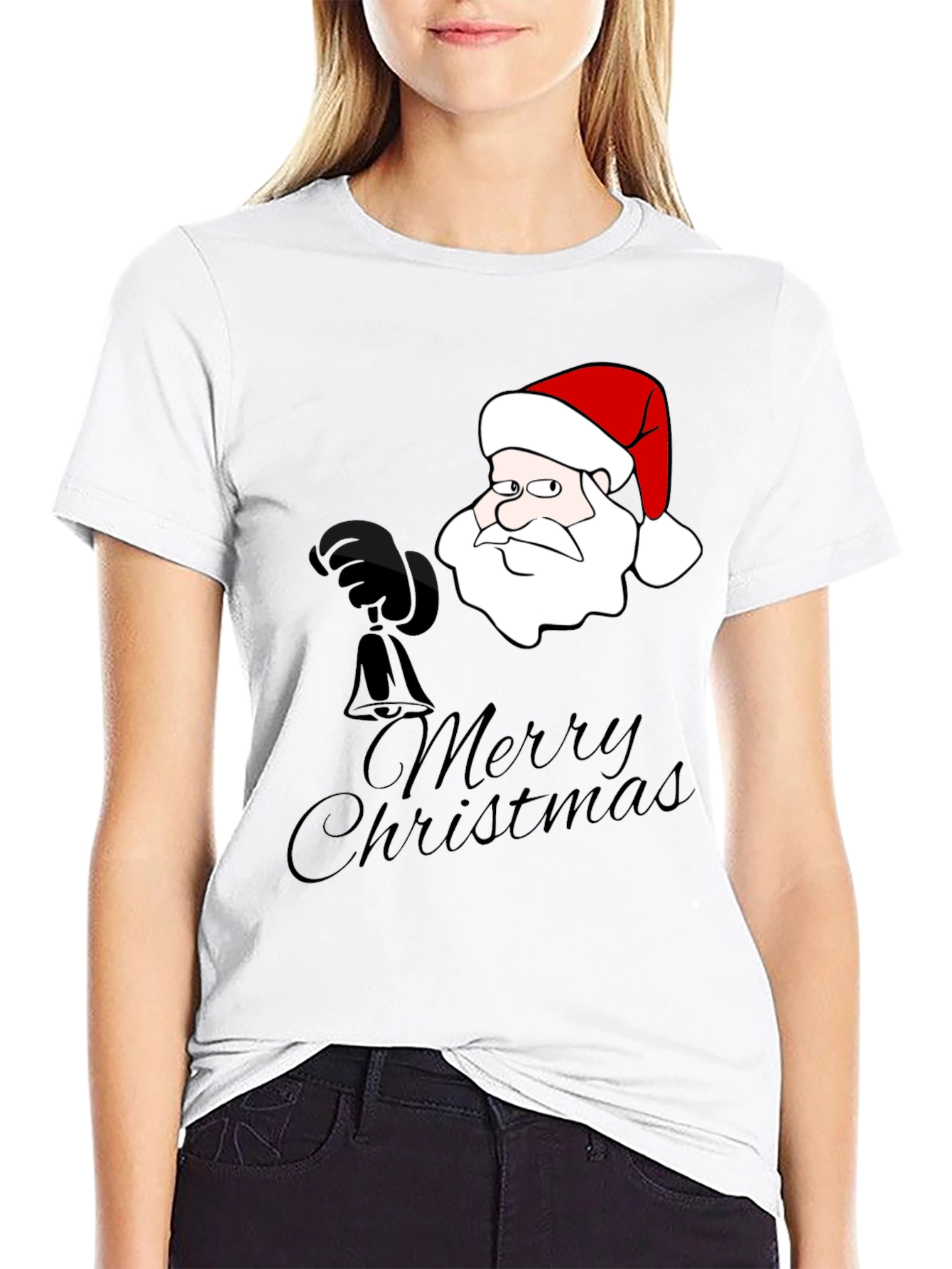 Funny Santa Merry Christmas Graphic T-Shirt