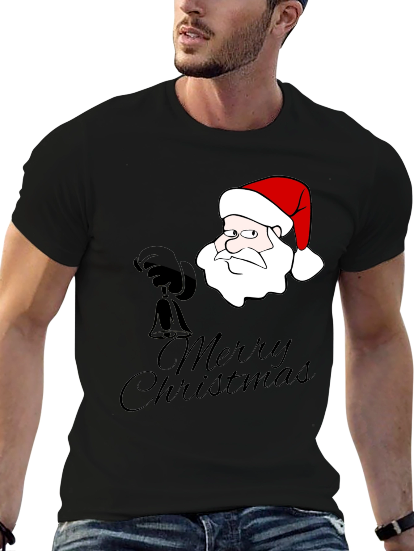 Funny Santa Merry Christmas Graphic T-Shirt