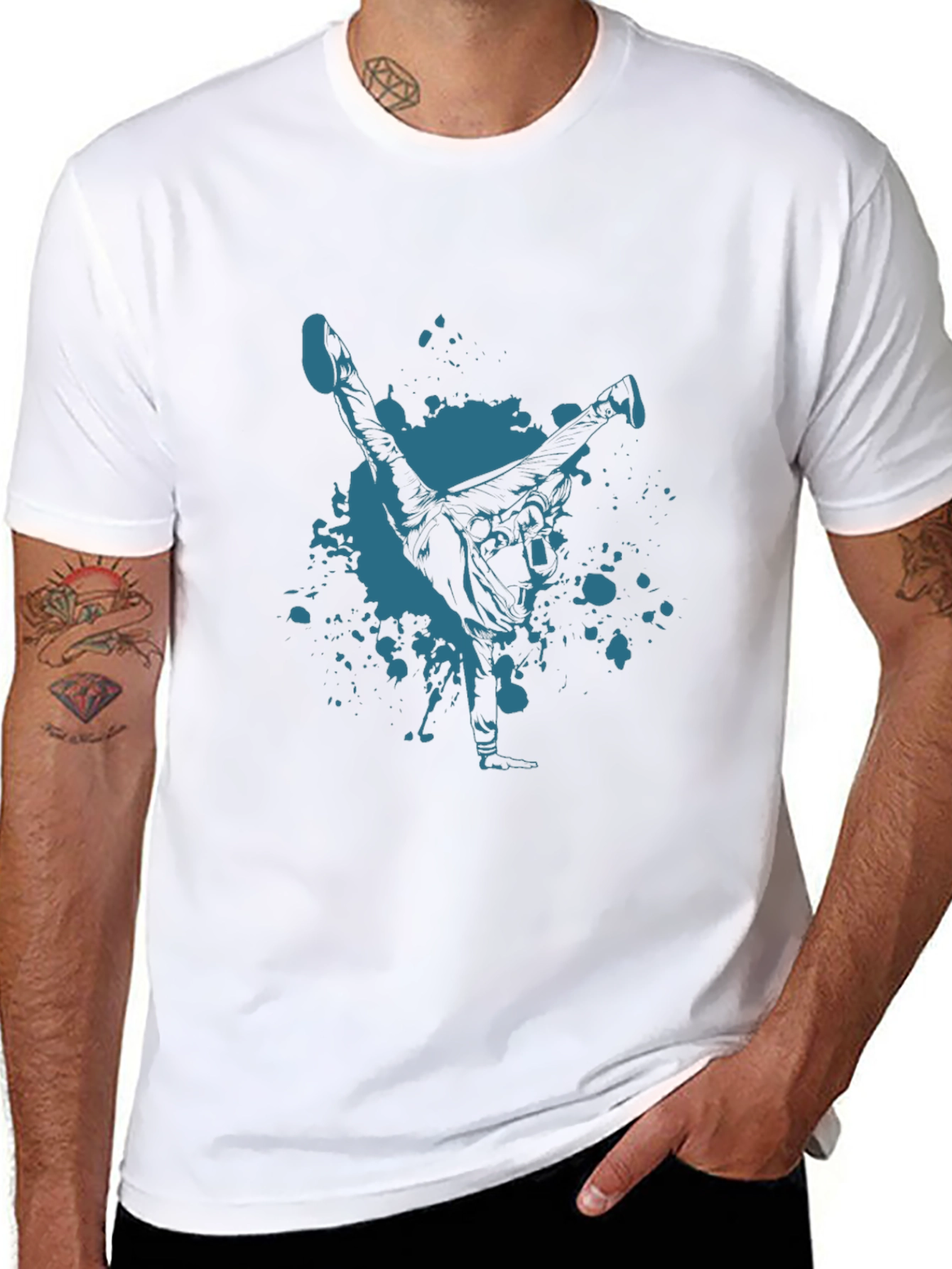 Stylish Breakdancer Graphic Tee